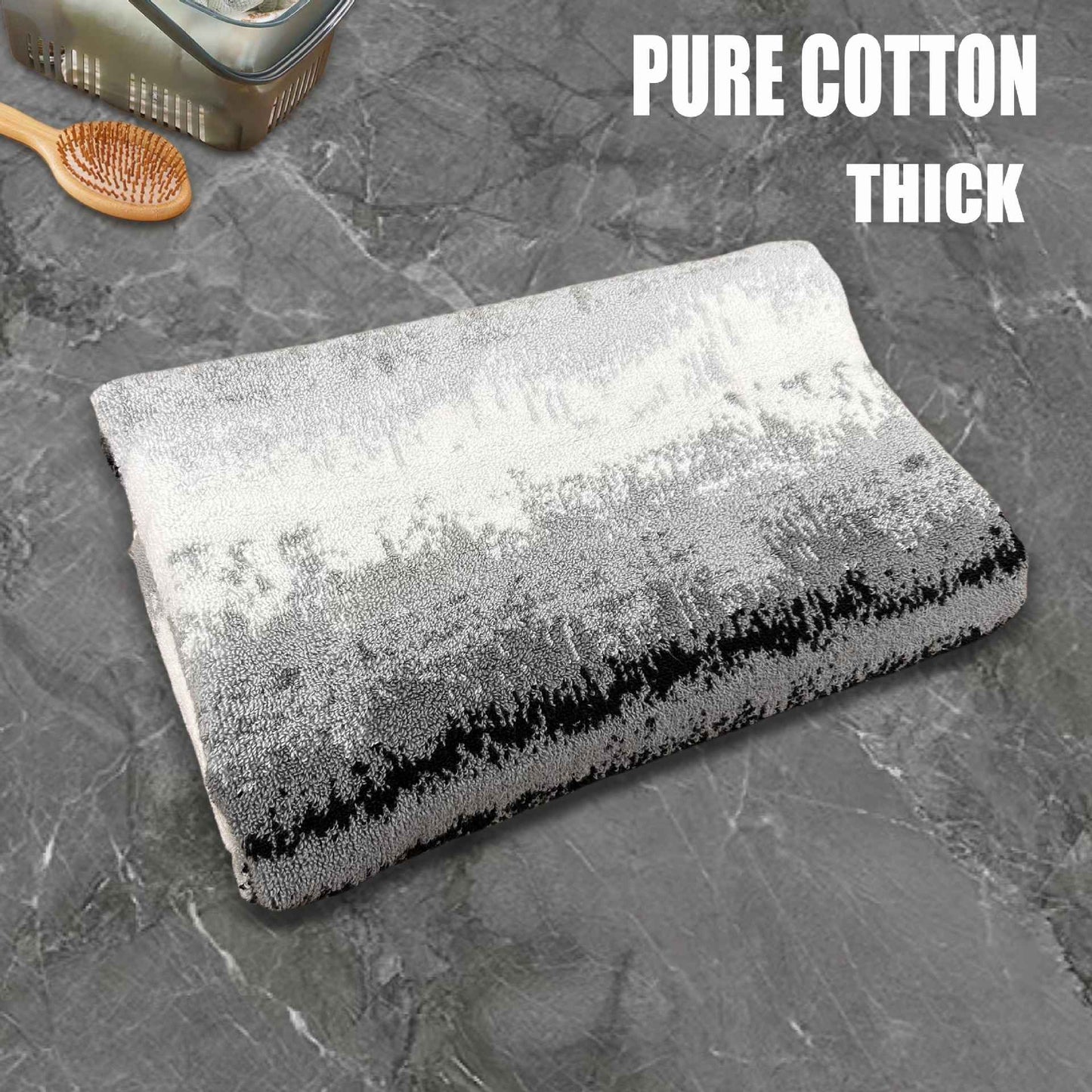 100% Cotton Thicked Gradient Color Bath Towel Yarn-dyed Jacquard Towels Absorbent Soft Beach Towels Bathroom Towel