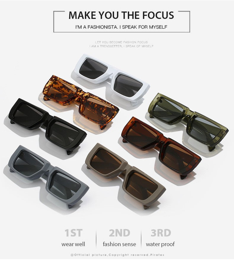 New Y2K Sunglasses for Men Women Trendy Sun Glasses Goggle Man Brand Designer Square Glasses Shades Female UV400 Eyewear