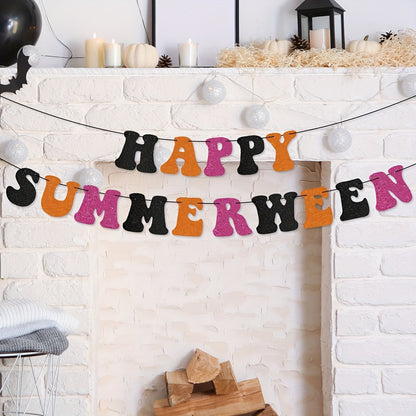 Happy Summerween Banner Summerween Birthday Party Banner Decorations Halloween In Summer Decor Summer Halloween Ghost Birthday