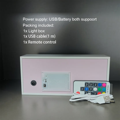 Anime Cartoon series paper-cut light room bedroom night light atmosphere light remote control colorful light box