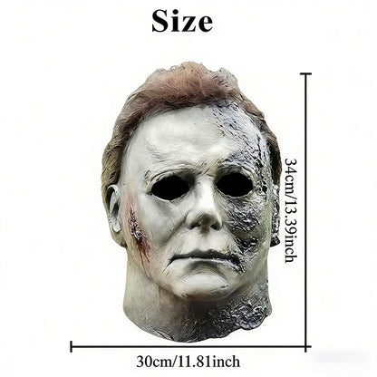 New horror film Michael Myers Mask Halloween Thriller Headset Cosplay Horror Killer Full Face Latex Helmet Party Costume Props