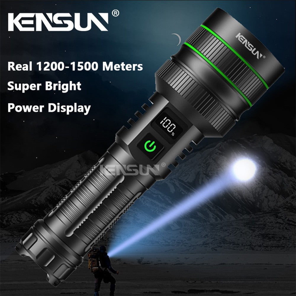 Super Bright Spotlight Long Range LED Flashlight With 26800 Parallel Battery Rechargeable Lamp Tactical Torch Waterproof Lantern