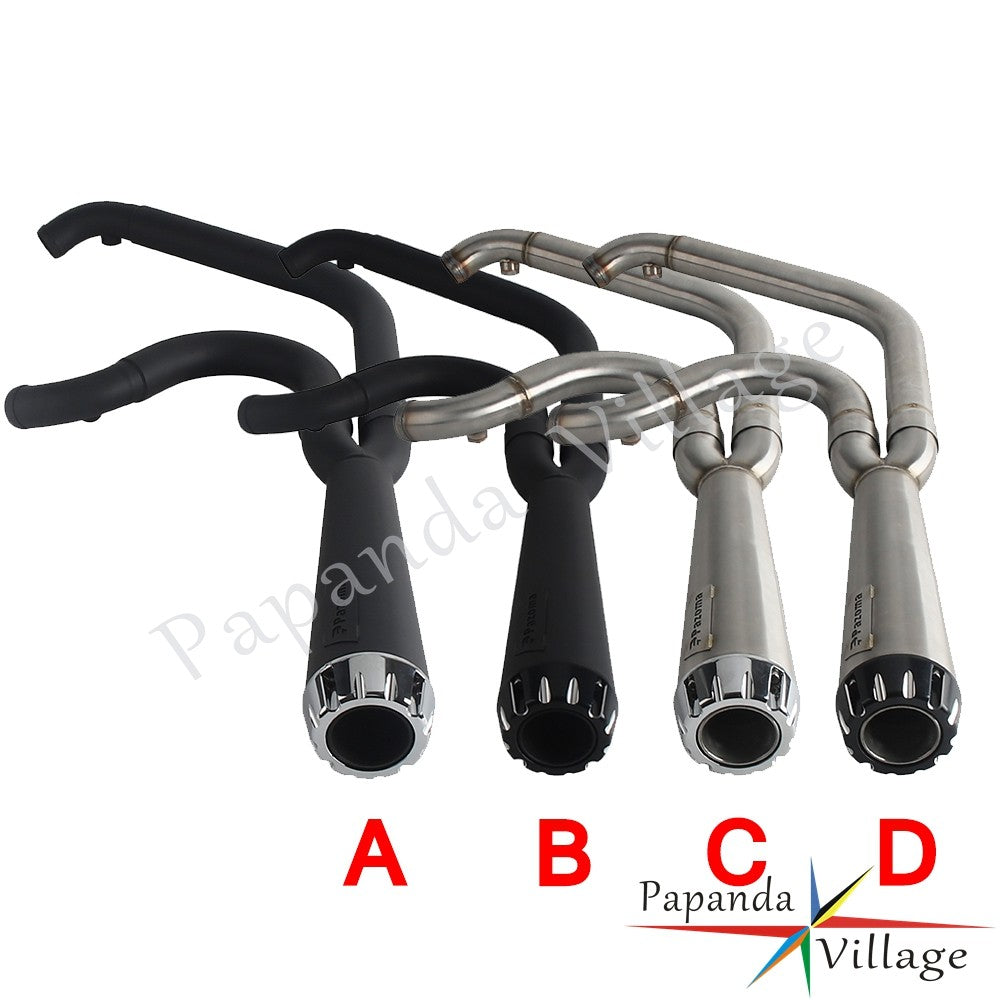 Motorcycle Full Exhaust Pipe Exhausts System Mufflers For Harley Dyna Wide Super Glide Fat Street Bob Low Rider FXDF 2006-2017