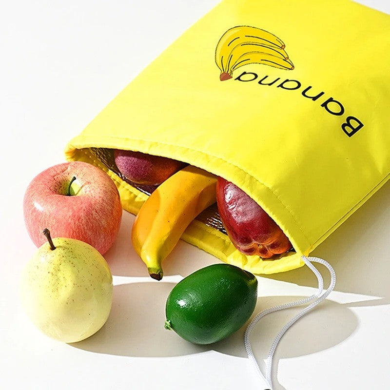 Fruits Preservation Storage Bags Reusable Drawstring Fresh Keeping Bundle Pocket For Banana Vegetables Lettuce Organizer