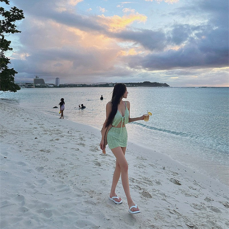 Spring/Summer Pure Desire Hot Girl Sexy Bikini Cover Beach Swimsuit Set For Women