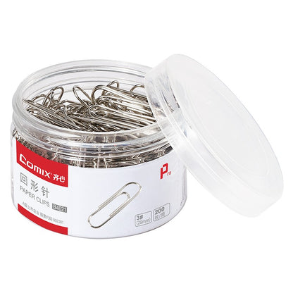 200pcs/box Paper Clips Durable and Rustproof Metal Paperclips for Home School Office Document Organizing Supplies