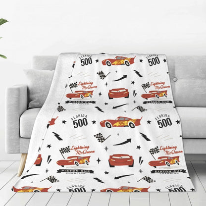 Cars Lightning McQueen 95 Flannel Blanket Life Is A Highway Super Warm Throw Blanket for Couch Bed Picnic Bedspread Sofa Bed