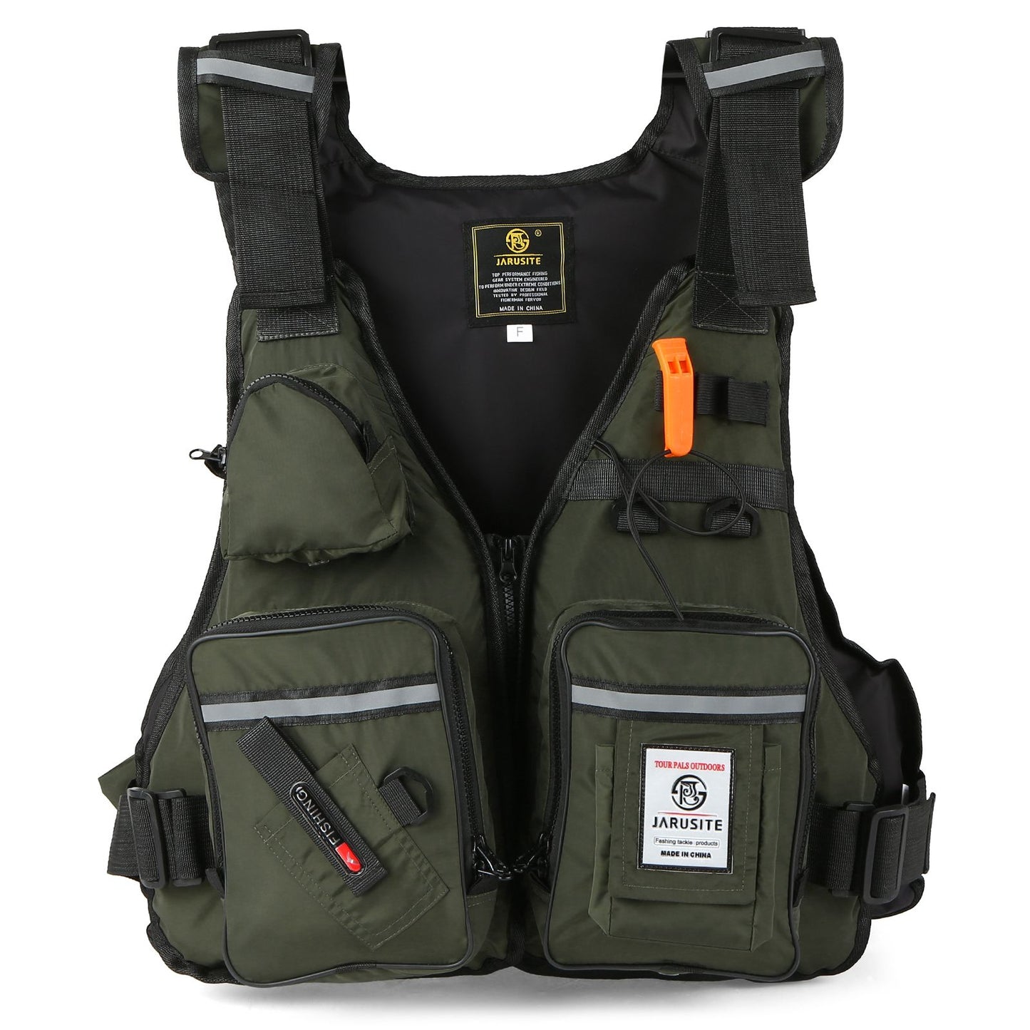 Colete Salva-Vidas Profissional Masculino, Colete de Pesca Portátil com Bolsos Múltiplos, à Prova d'Água, Ajustável para Pesca em Alto Mar, Lançamento 2022