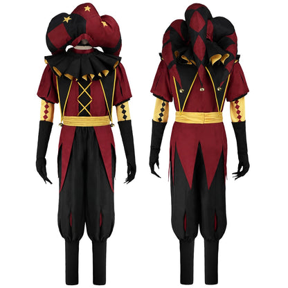 HOLOUN The Freak Anime Pierrot Cosplay Costume Coat Top Pants Belt Clown Collar Clown Hat Convention Halloween Christmas