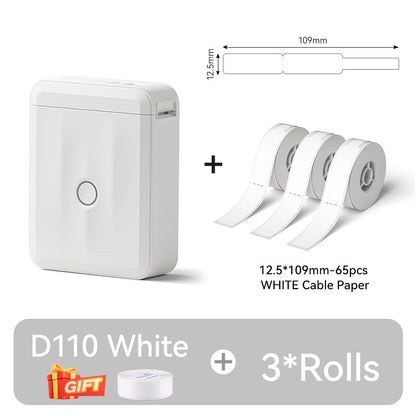 NIIMBOT D110 Upgraded Version Thermal Label Printer Mini Portable Smart Label Maker With Tape for Office Home Kitchen School