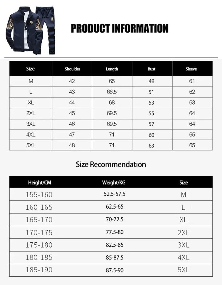 Winter Men's Sports Suit with Fleece and Warm Standing Collar Jacket+men's Drawstring Sports Pants Fashionable Printed Men's Set