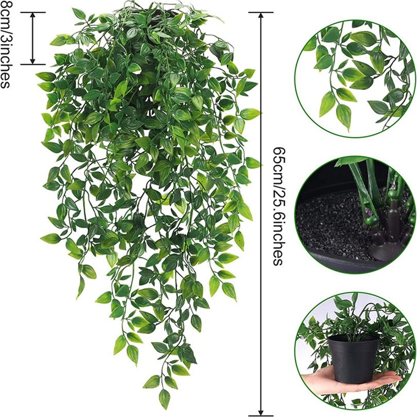 Artificial ivy Plants Plastic Leaf Wedding New Year Christmas Party for Home Room Balcony Garden Office desk Decoration supplies