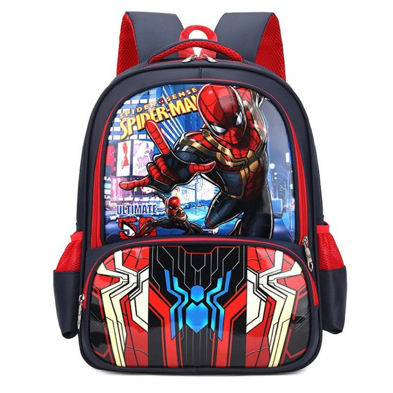 Mochila Infantil Nova Disney  Minibolsa Escolar Meninas e Meninos Linda Bolsa de Ombro Desenho Animado Homem-Aranha Mochila Infantil