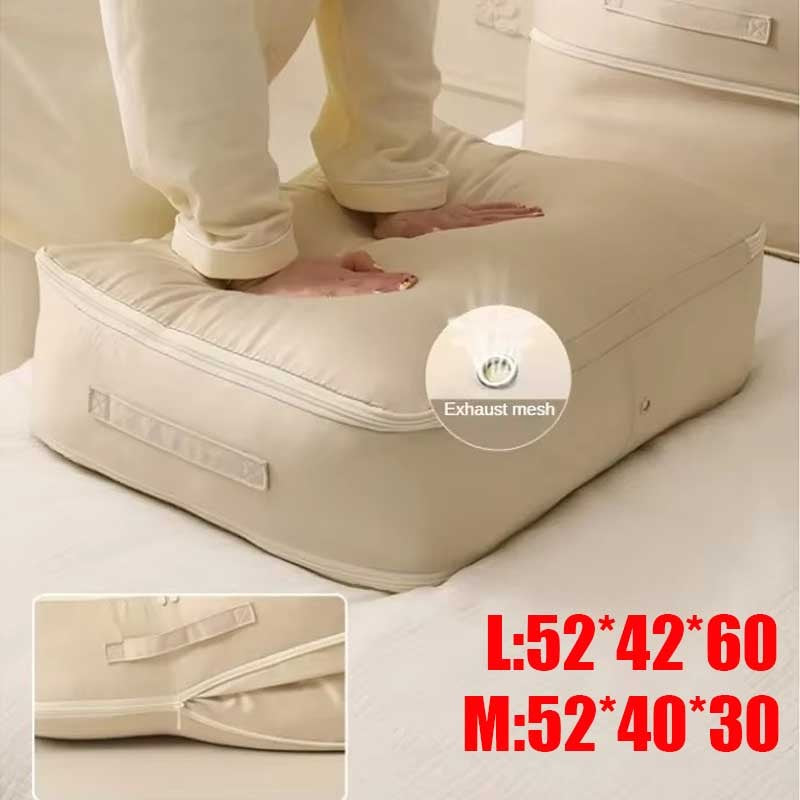 Large Compression Bag Quilt Clothes Closet Cabinet Organizer Storagepouch Ultra Space Saving Self Compression Organizer