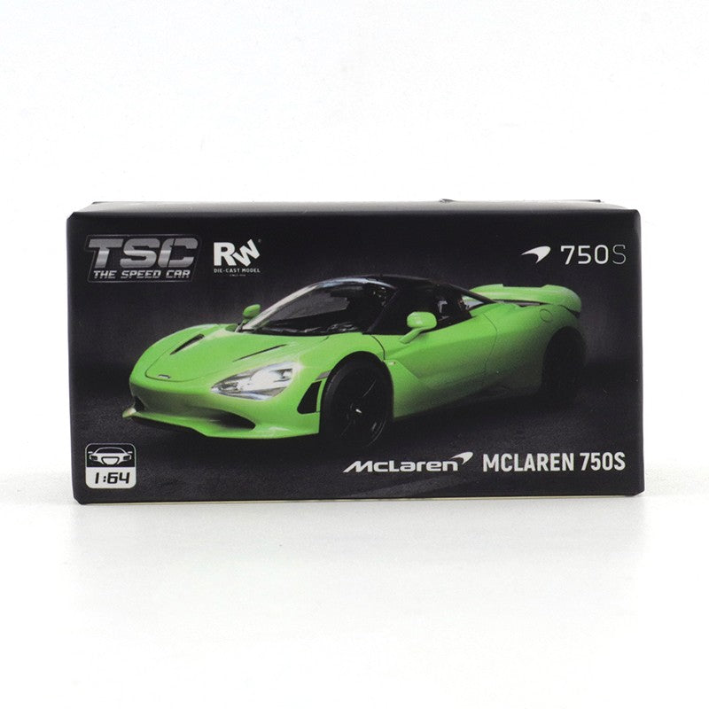 TSC 1:64 McLaren 750S Modelo de Carro Esportivo Simulação em Miniatura Liga Fundida Brinquedo de Carro Pequeno Ornamento de Coleção para Meninos