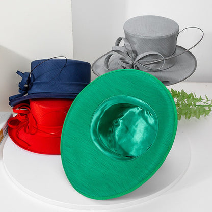 Moda Luxo Moda Pena Chapéu Chá Igreja Elegante Fotografia Cartola Feminina Banquete Fascinator Chapéus Formais de Casamento