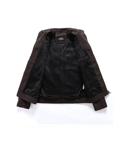 Casual Motorcycle Winter Men Winter Brand Leather Jacket Inner Fleece PU Coat Faux Leather Jackets Mens Clothing Streetwear