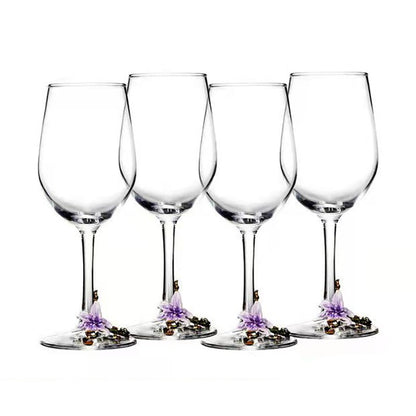Taças de Cristal Criativas com Esmalte para Champagne Conjunto de Taças de Luxo Taças de Vinho Taça Vintage para Beber