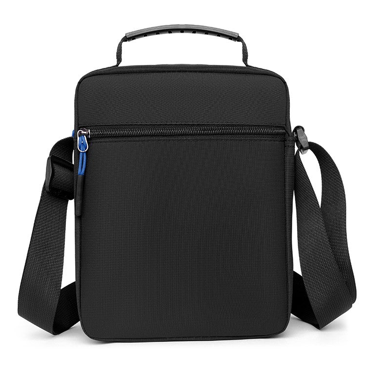 1 men's crossbody bag with zip closure, adjustable shoulder strap, and multiple storage compartments, suitable for daily commuti