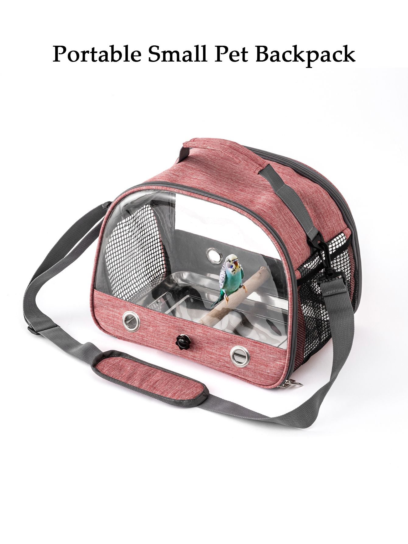 Bolsa de transporte portátil para pássaros pequenos, para papagaios, periquitos, com janela lateral de acesso, dobrável, para uso externo