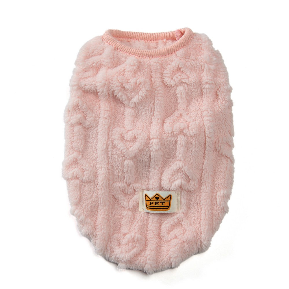 Fleece Warm Dog Cloth Sleeveless Soft Cozy Plush Vest Puppy Winter Overall for Small Medium Pet Sweatshirt  for Dog and Cat