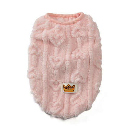 Fleece Warm Dog Cloth Sleeveless Soft Cozy Plush Vest Puppy Winter Overall for Small Medium Pet Sweatshirt  for Dog and Cat