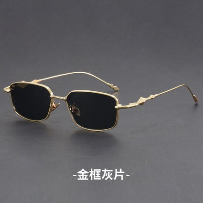 Óculos de Sol Retangulares Pequenos Femininos com Armação Fina, Óculos Anti-Luz Azul, Armações de Óculos Modernas, Óculos Vintage UV400 Gafas De Sol