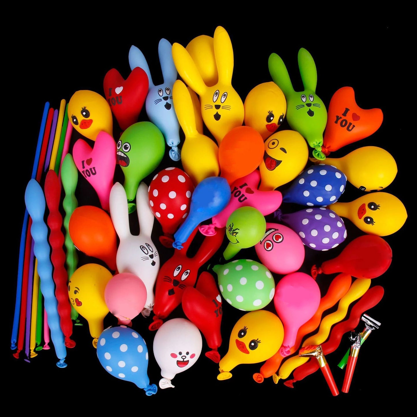 50/100 PcsNo gas pump provided Cartoon Balloons Decoration Helium Inflatable Balloons Animal Duck Rabbit Balloon Party Decor