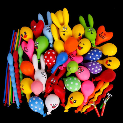 50/100 PcsNo gas pump provided Cartoon Balloons Decoration Helium Inflatable Balloons Animal Duck Rabbit Balloon Party Decor