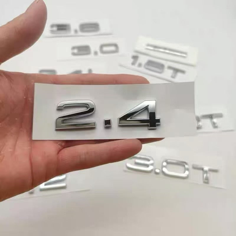 Adesivo de logotipo de carro 3D ABS cromado preto com letras para porta-malas traseiro 3.2 3.6 TDI emblema para Audi 3.2 3.6 TDI acessórios automotivos