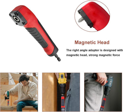 Parafusadeira Elétrica de Canto Multifuncional de Alto Torque 90° de Ângulo Reto Ferramenta Manual Adaptador de Broca de Canto
