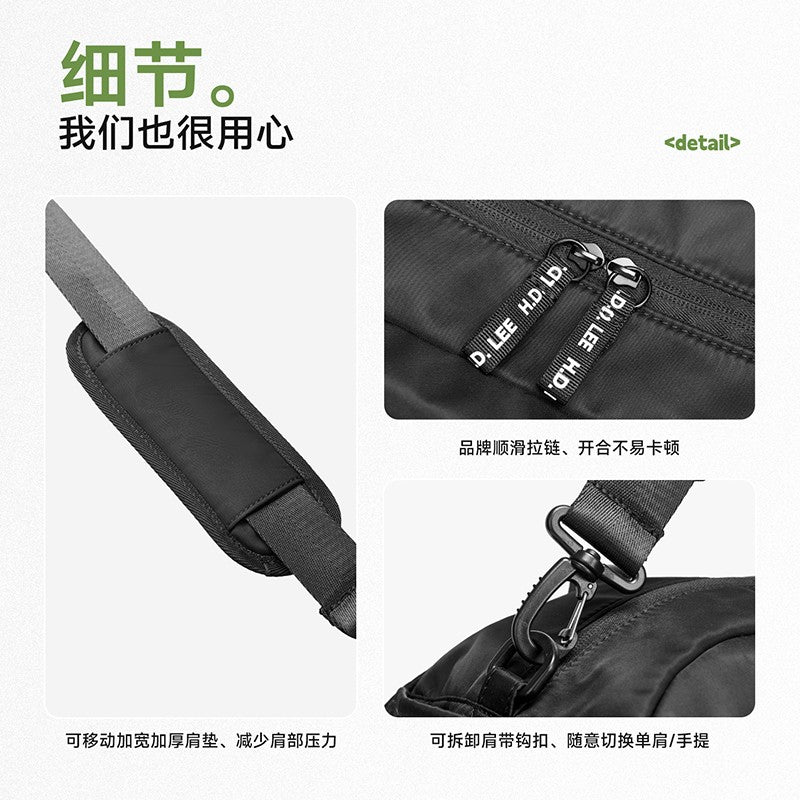 LEE Dry Pocket Sports Fitness Gym Bag for Women Men Large Capacity Waterproof Oxford Duffel Luggage Travel Bag Shoe Compartment