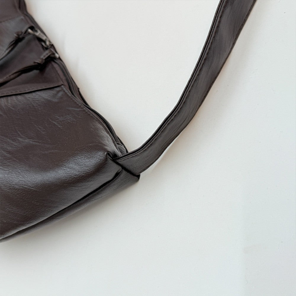 Small Niche Design Women's Large-Capacity Autumn and Winter Versatile Wide-Strap Single Shoulder Crossbody Dumpling Bag