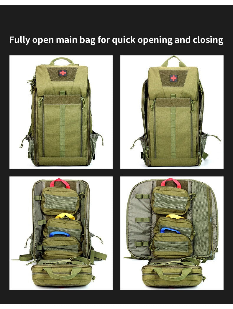 Tactical Outdoor Medical Backpack Large Capacity Camping Mountaineering Backpack Emergency Bag Multi-functional Storage Bag