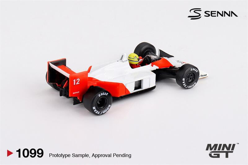 Pré-venda MINI GT 1:64 MP4/4 Nº 12 Ayrton Senna Vencedor do Grande Prêmio do Japão de 1988 Miniatura de Carro Colecionável Die-Cast