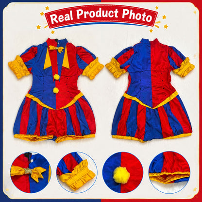 Hazbin Hotel Fizzarolli Cosplay Costume The Amazing Digital Circus Pomni Pierrot Harlequin Clown Outfit Halloween Party Costume