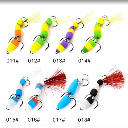 Newest Mandula Polychrome Fishing Lure Soft Lures Foam Bait Swimbait Wobbler Bass Pike Lure Artificial Baits with 2 Treble Hooks