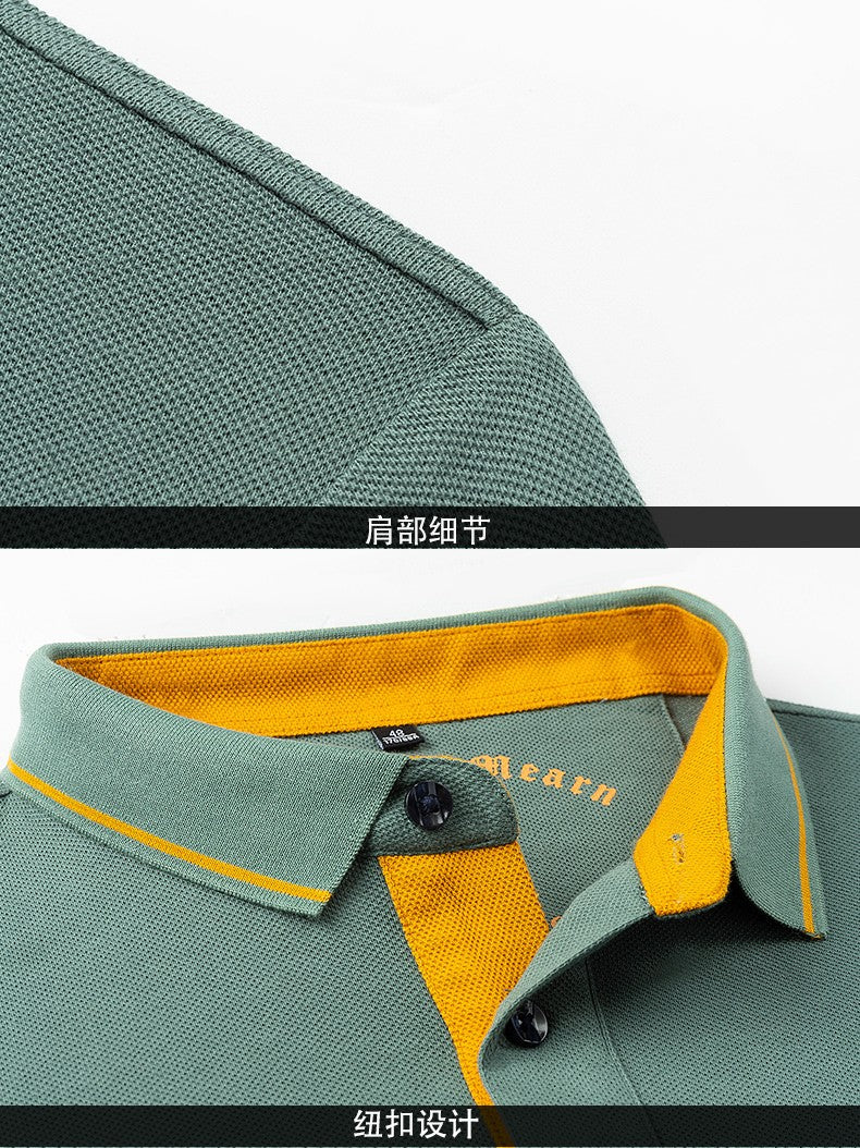 Summer New Embroidered Cotton Short Sleeved Polo Shirt for Men's Fashion, Casual, Comfortable, and Breathable T-shirt Top