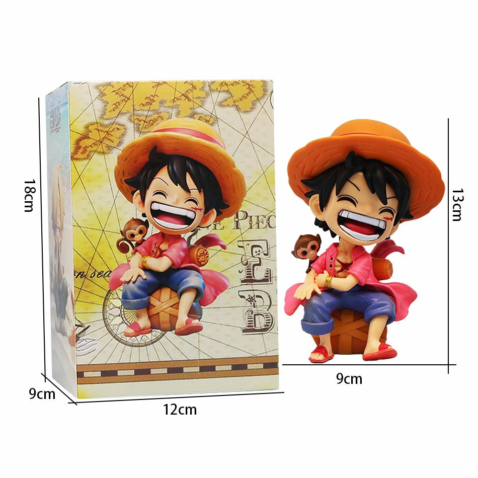 One Piece Portátil Luffy Zoro Portgas D. Ace Sentado Yamato Q Versão Jogo de Moda Desenho Animado Anime Carro Ornamento Presente