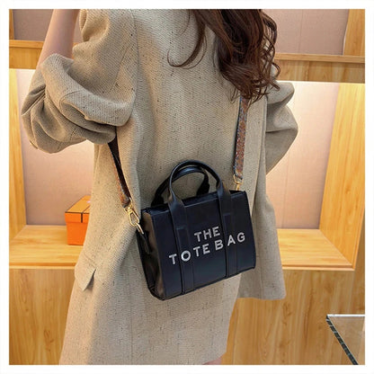 New printed letter tote bag, niche design handbag, European and American fashion crossbody bag, retro shoulder bag