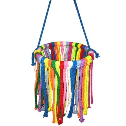 Brinquedo de Papagaio para Pássaros de Estimação Corda de Algodão para Mastigar Morder Acessórios para Pendurar em Gaiola Balanço Subir Mastigar Brinquedos para Papagaio Acessórios para Brinquedos de Pássaros