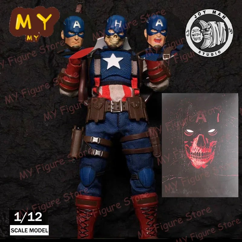 Original Joy Man Toys Captain American Soul War Hero Action Figure 1/12 Scale Collectible JMToys JM003 Kid Toy Boy Birthday Gift