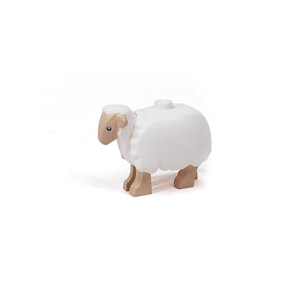 MOC City Animal Bloco de Construção Rua Vista Fazenda Pasto Campo Ovelha Caxemira Longa Cena de Zoológico Acessórios para Animais de Estimação Tijolos Brinquedos Amigos
