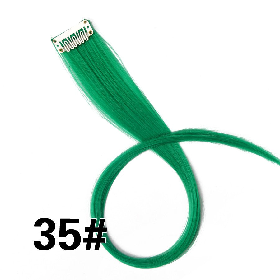 Alileader Aplique de Cabelo Extensão com Clip 57 Cores Ombre Liso Extensão de Cabelo com Clip em Apliques Peças de Cabelo de Fibra de Alta Temperatura