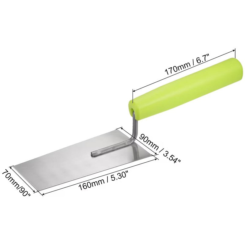 Espátula de Gesso para Mão Chata, Ferramenta de Reparo de Parede Seca, Tinta, Concreto, Ferramentas de Construção, Painel de Aço Carbono com Cabo de Borracha, Ferramentas Manuais