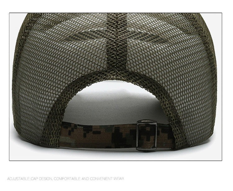 American Flag Camouflage Sticker Embroidered Baseball Cap Net Hat Men Outdoor Velcro Cap