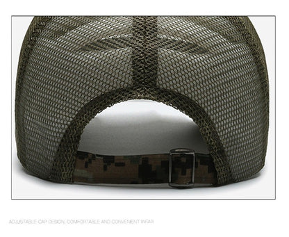 American Flag Camouflage Sticker Embroidered Baseball Cap Net Hat Men Outdoor Velcro Cap