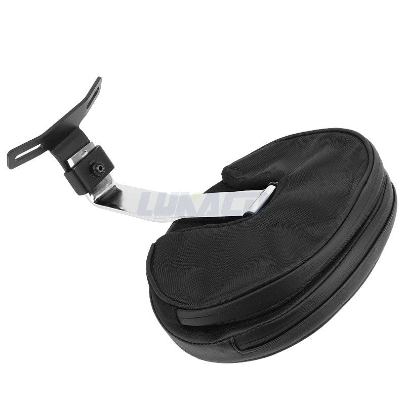 Motorcycle Adjustable Driver Rider Backrest Plug In Sissy Bar Seat Cushion Moto Pad For Harley Fatboy Heritage Softail 2007-2017