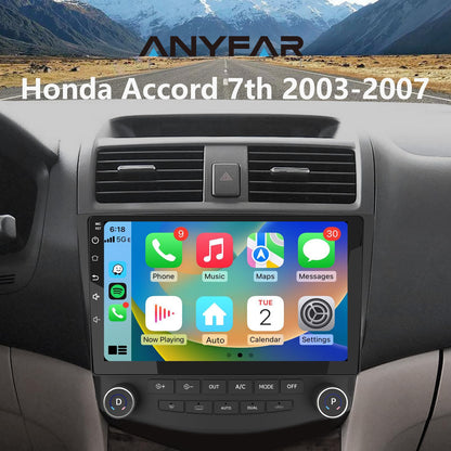 ANYFAR Android Car Stereo for Honda Accord 7th 2003-2007, 10" Touch GPS Navigation, Built-in CarPlay/Android Auto, FM 2G+32G