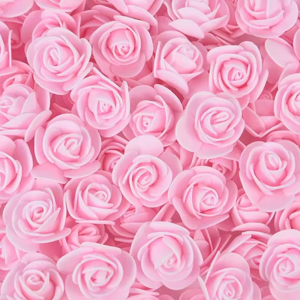 2000/10pcs Mini  Artificial Rose Flowers Head  Rose Heads DIY Valentine's Day Roses Wedding Bouquets Party Gift Candy Box Decor